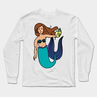 Mermaid Illustration Long Sleeve T-Shirt